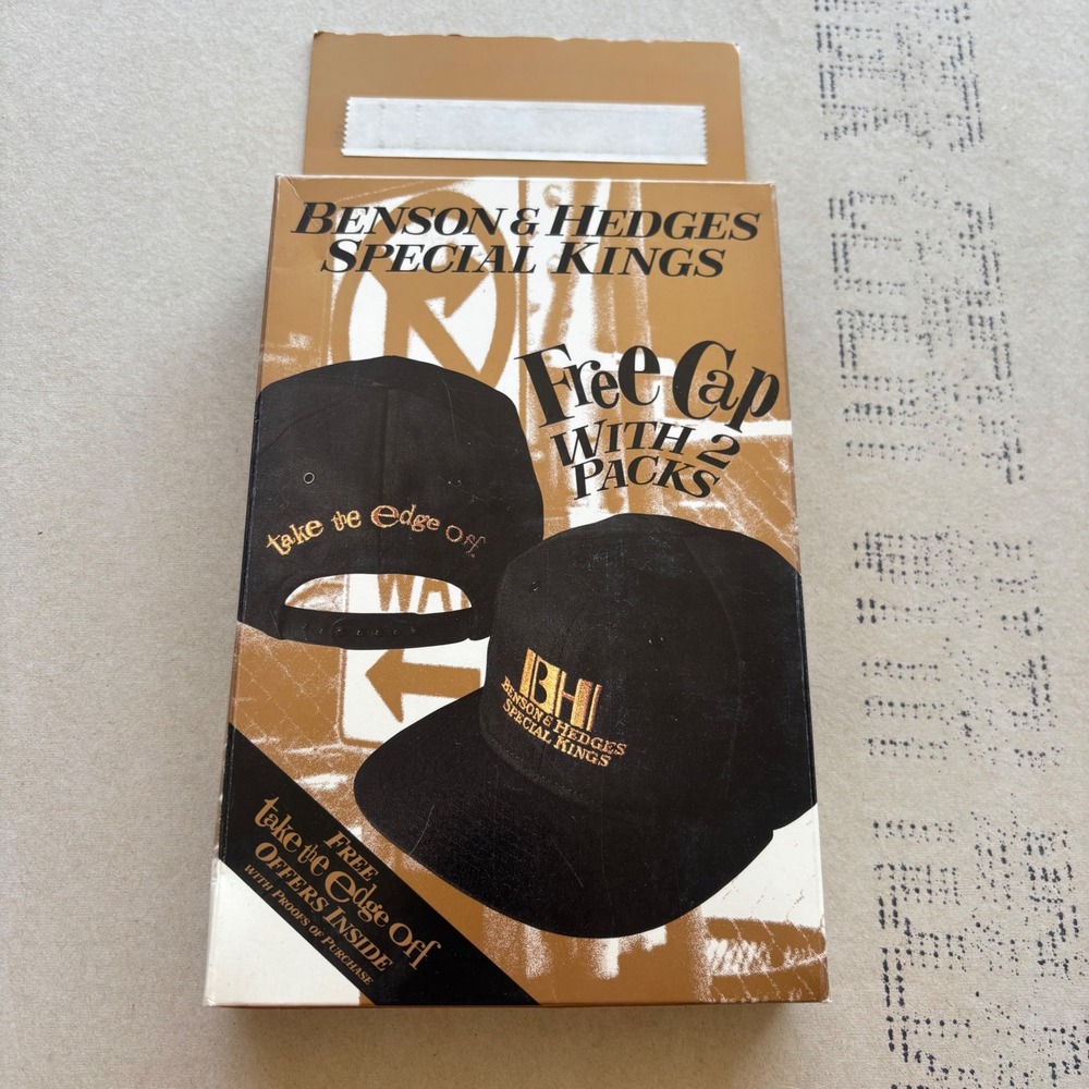 Vintage 90s Benson & Hedges Special Kings Hat Box Promotional Gear‎